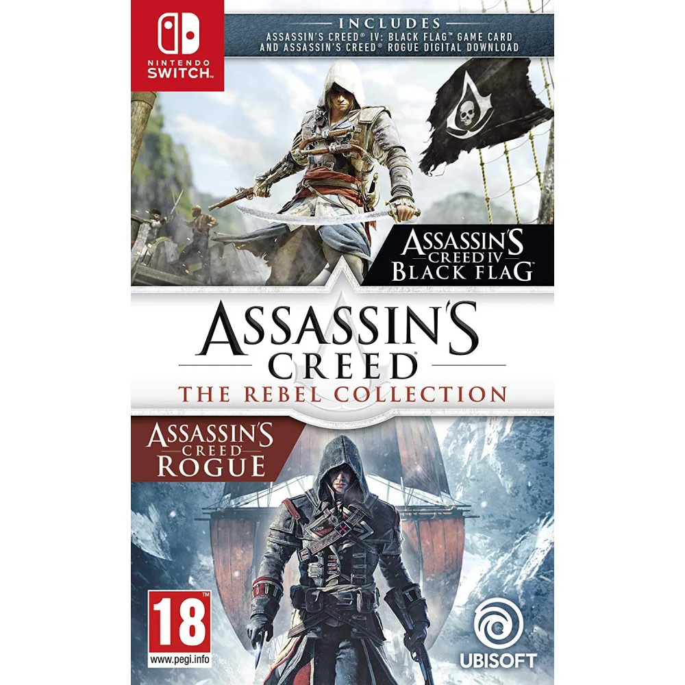 Assassin’s Creed: The Rebel Collection – tai išskirtinis „Nintendo Switch“ leidimas, apjungiantis su visais jų vieno žaidėjo papilldymais.