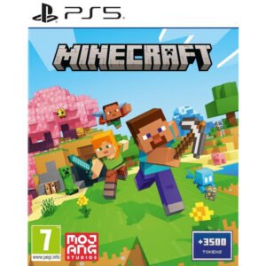 Minecraft PS5 suteikia galimybę pasinerti į neribotą kūrybos ir nuotykių pasaulį, kuriame galima statyti, tyrinėti ir išgyventi.