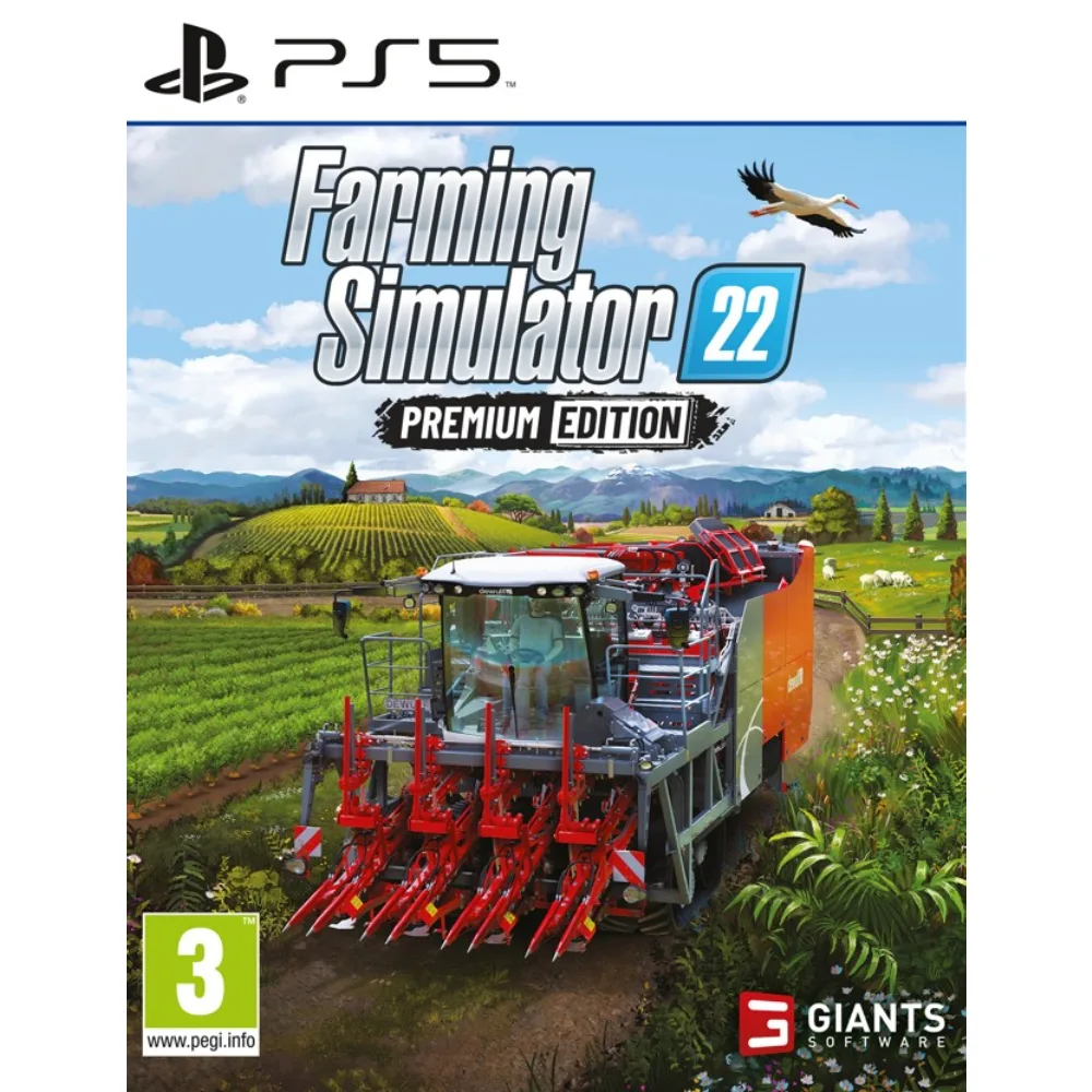 Farming Simulator 22 Premium Edition PS5 suteikia galimybę patirti išplėstą ūkininkavimo nuotykį, kuriame laukia įvairūs pasėliai, technika.