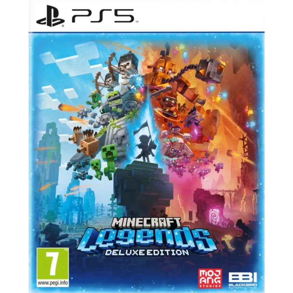 Minecraft Legends: Deluxe Edition PS5 suteikia strateginę nuotykių patirtį, kupiną kovų, iššūkių, veikėjų, atradimų, paslapčių, pergalių ir magijos.