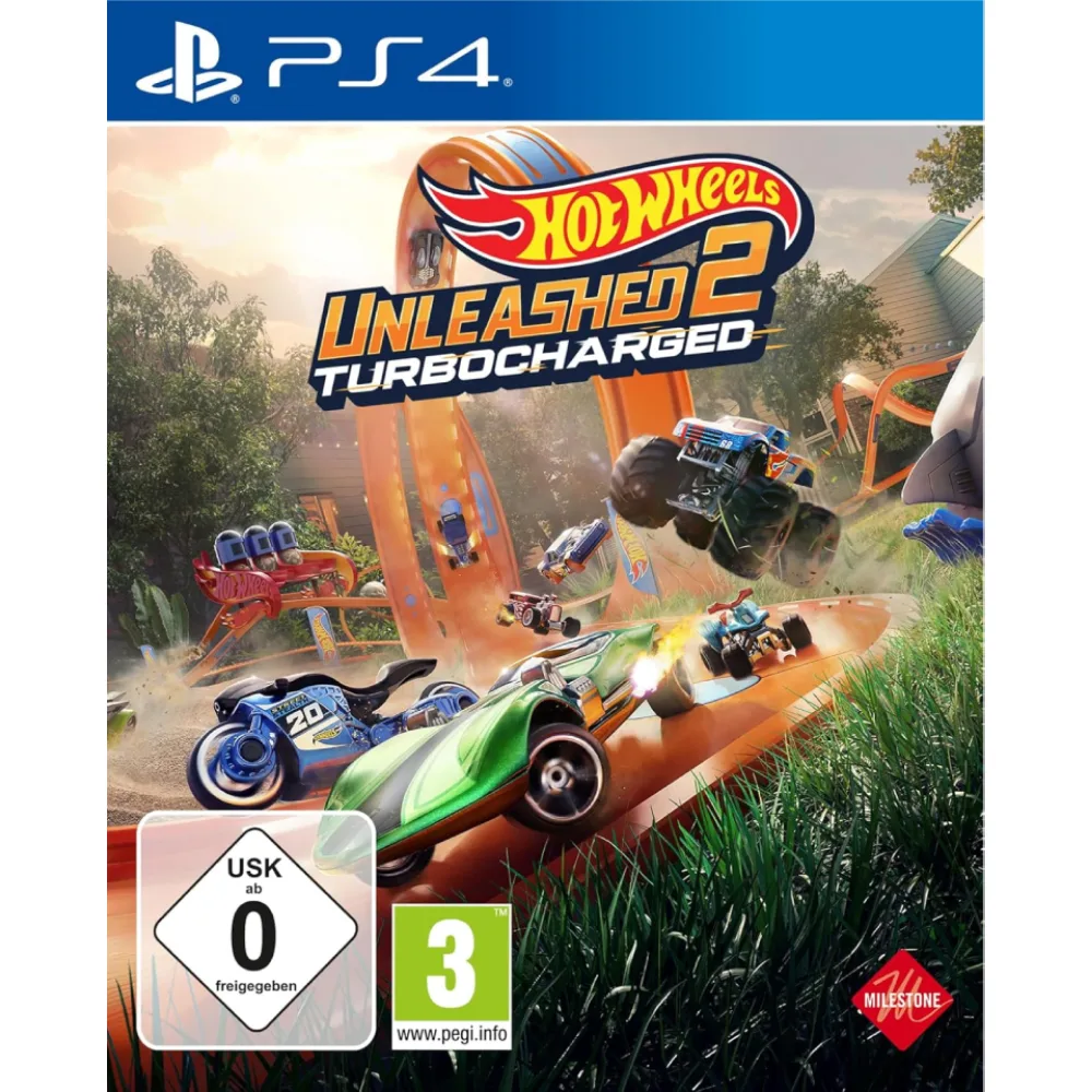 Hot Wheels Unleashed 2 Turbocharged PS4 – greitas ir spalvingas lenktynių žaidimas, kupinas beprotiškų trasų, įspūdingų triukų ir įvairių automobilių.