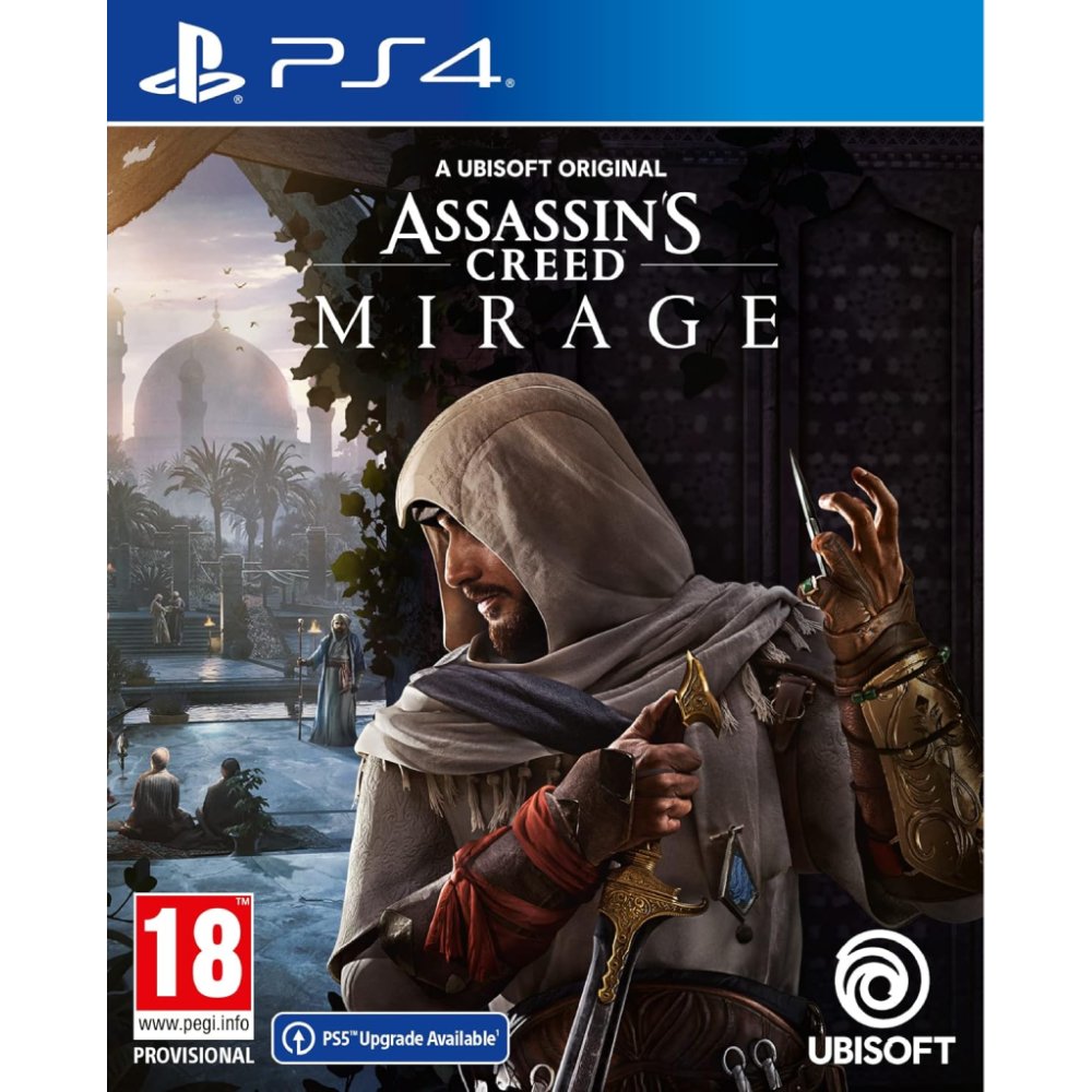 Assassin’s Creed Mirage PS4 Assassin’s Creed Mirage PS4 – įtraukiantis veiksmo nuotykis, sekantis Basimo kelią Bagdado širdyje, kupinoje paslapčių, sąmokslų ir pavojų.