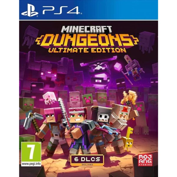 Minecraft Dungeons: Ultimate Edition PS4 – veiksmo kupinas nuotykių žaidimas, įkvėptas klasikinių dungeon crawler stiliaus elementų „Minecraft“ pasaulyje.