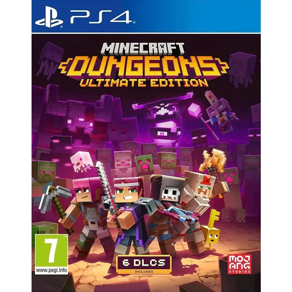 Minecraft Dungeons: Ultimate Edition PS4 – veiksmo kupinas nuotykių žaidimas, įkvėptas klasikinių dungeon crawler stiliaus elementų „Minecraft“ pasaulyje.