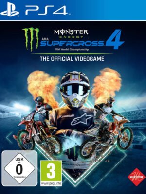 Monster Energy Supercross 4 PS4 – intensyvus sporto žaidimas, perteikiantis oficialią „Supercross“ patirtį su trasomis ir adrenalino kupinomis varžybomis.