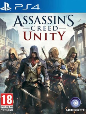 Assassin's Creed Unity PS4 – įtraukiantis veiksmo nuotykis, nukeliantis į revoliucinės Prancūzijos širdį, kupiną paslapčių, sąmokslų ir kovų.