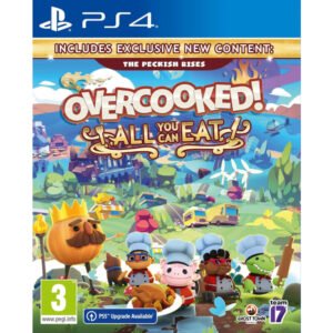 Overcooked All You Can Eat PS4 – pašėlęs kulinarinis nuotykis, sujungiantis abi „Overcooked!“ dalis su visais priedais viename rinkinyje.