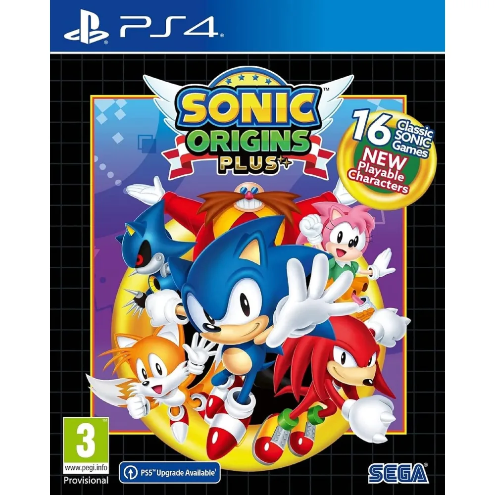 Sonic Origins Plus PS4 suteikia nostalgiją keliančią patirtį, kupiną greičio, lygių, veikėjų, iššūkių, nuotykių, emocijų, atradimų ir linksmybių.