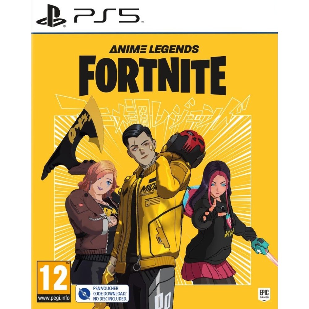 Fortnite: Anime Legends PS5 Fortnite: Anime Legends PS5 suteikia unikalią patirtį, kupiną anime stiliaus veikėjų, kovų, ginklų, aksesuarų, iššūkių, stiliaus, emocijų ir įspūdžių.