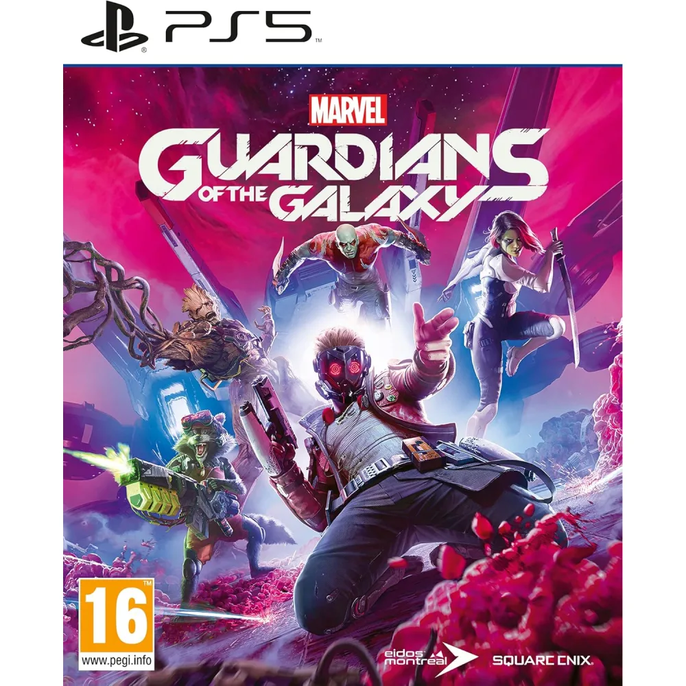 Marvel's Guardians of the Galaxy PS5 – epinis kosminis nuotykis, valdant Star-Lordą ir vedant savo komandą per chaotišką galaktiką.