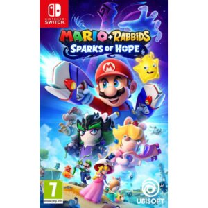 Mario + Rabbids Sparks of Hope Nintendo Switch – spalvingas strateginis nuotykis, kuriame „Mario“ ir „Rabbids“ jungiasi kovoti prieš naują kosminę grėsmę.