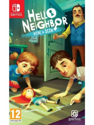 Hello Neighbor Hide & Seek Nintendo Switch – įtraukiantis nuotykių žaidimas, pasakojantis šiurpią istoriją apie paslaptingą šeimą ir vaikystės išbandymus.