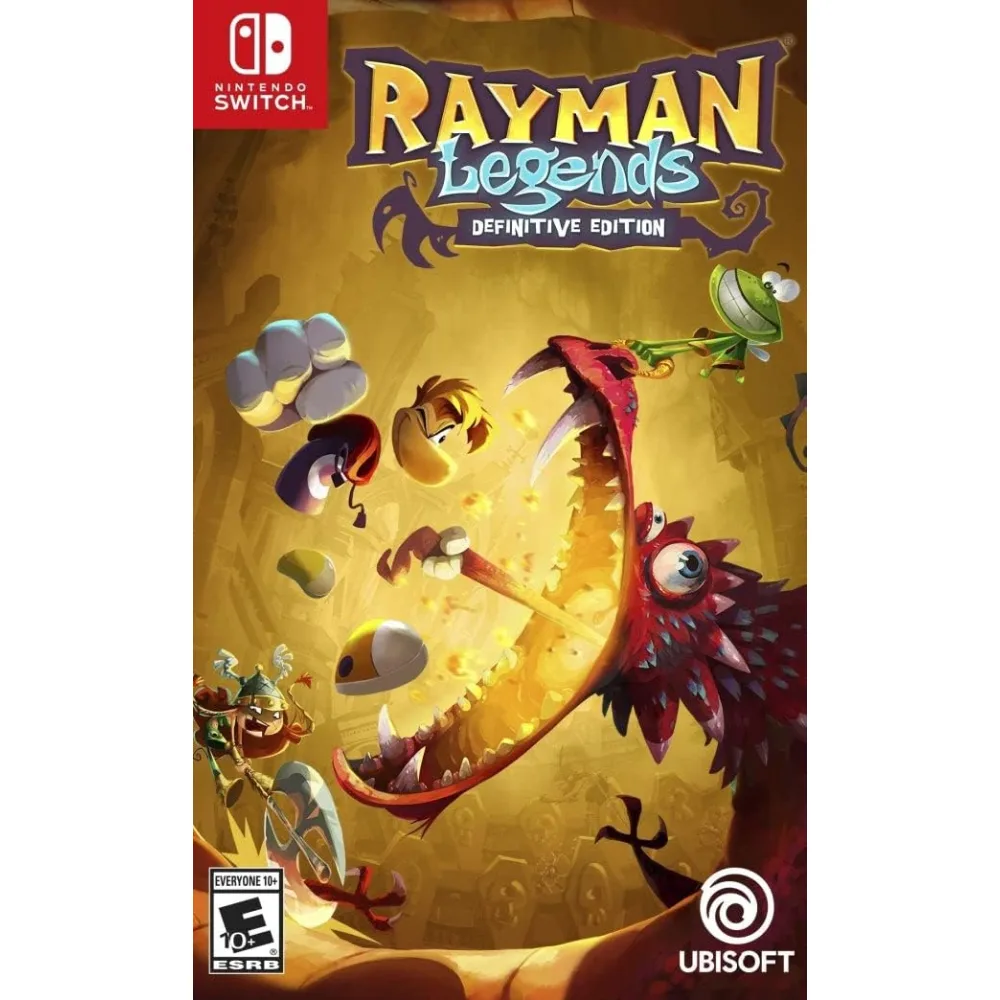 Rayman Legends: Definitive Edition Nintendo Switch suteikia spalvingą platforminę patirtį, kupiną veikėjų, muzikos, iššūkių, nuotykių ir linksmybių.