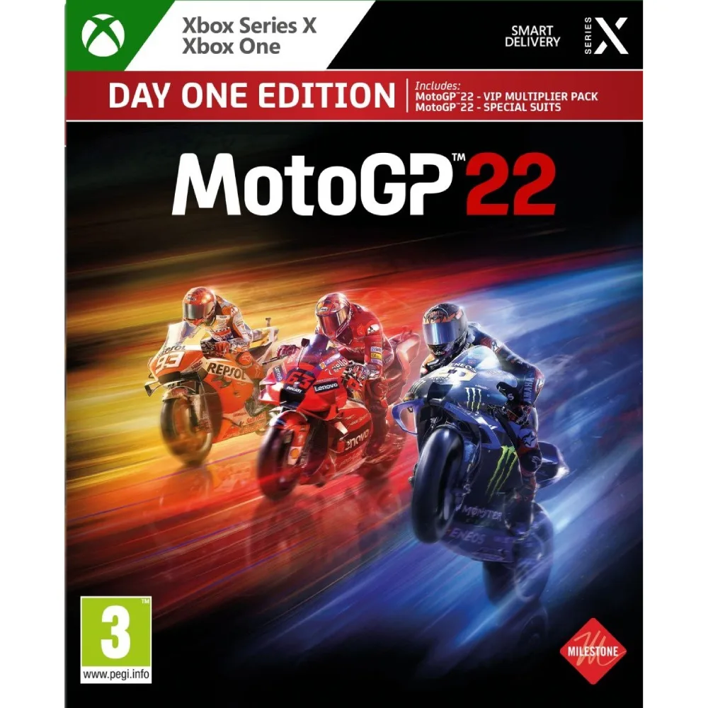 MotoGP 22 Xbox suteikia tikrovišką motociklų lenktynių patirtį, kupiną greičio, trasų, lenktynininkų, komandų, varžybų, iššūkių, pergalių ir adrenalino.