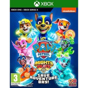 PAW Patrol Mighty Pups Save Adventure Bay Xbox One / Xbox Series X – smagus nuotykių žaidimas vaikams, kupinas misijų, iššūkių ir draugiškų šuniukų herojų.