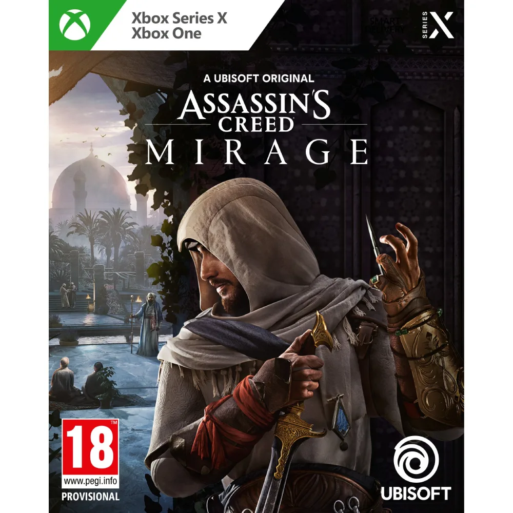 Assassin's Creed Mirage Xbox nukelia žaidėjus į paslaptingą Bagdado pasaulį, kupiną nuotykių, slaptumo, kovų, iššūkių, istorijos, paslapčių ir pavojų.