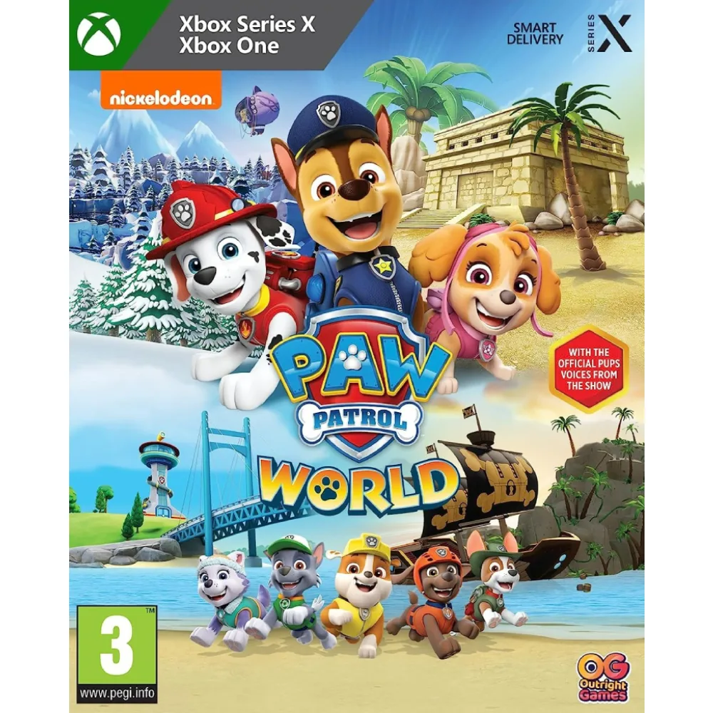 Paw Patrol World Xbox nukelia žaidėjus į linksmą animacinį pasaulį, kupiną veikėjų, nuotykių, misijų, iššūkių, draugystės, smagumo ir atradimų.