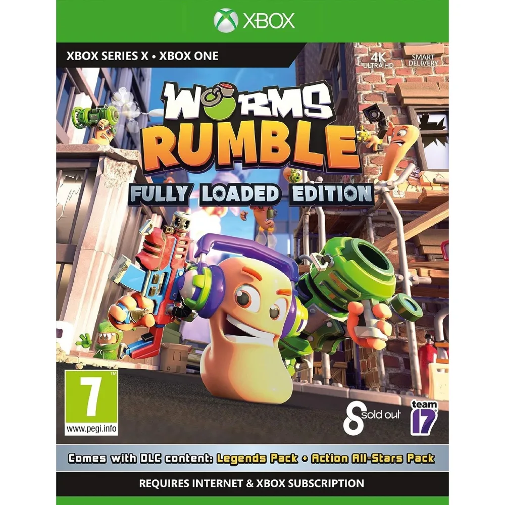 Worms Rumble Fully Loaded Edition Xbox One / Xbox Series X – dinamiški realaus laiko mūšiai su šmaikščiais kirminais, ginklais ir chaotiškais iššūkiais.