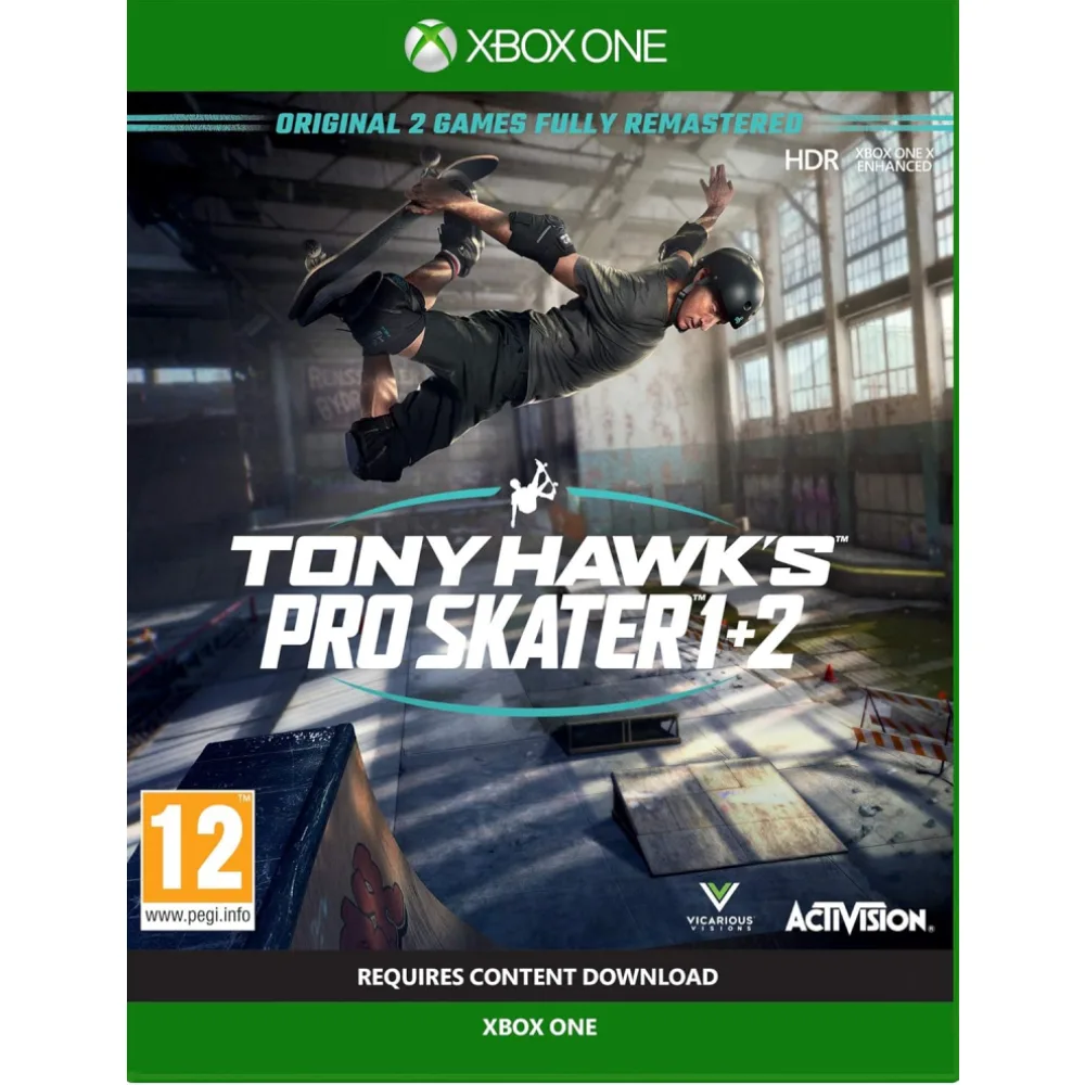 Tony Hawk's Pro Skater 1+2 Xbox One – legendiniai riedlenčių žaidimai sugrįžta atnaujinti, kupini triukų, nostalgijos ir azarto.