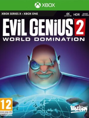 Evil Genius 2: World Domination Xbox suteikia strateginę patirtį, kupiną humoristinių elementų, piktadarių, iššūkių, spąstų, sąmokslų ir valdžios.