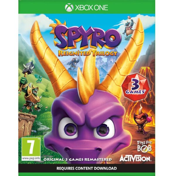 Spyro Reignited Trilogy Xbox One nukelia žaidėjus į spalvingą nuotykių pasaulį, kupiną magijos, drakonų, lygių, iššūkių, paslapčių ir linksmų akimirkų.