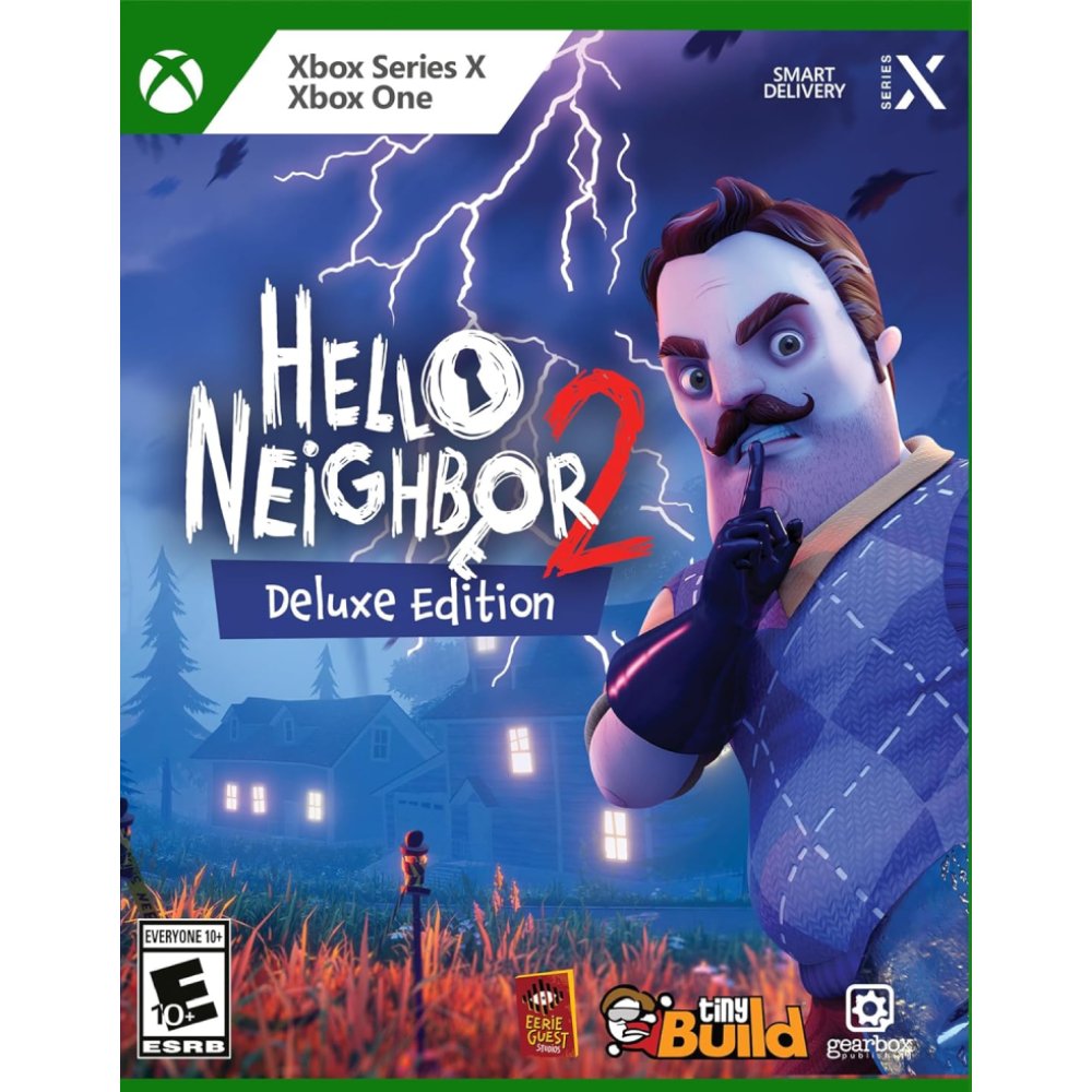 Hello Neighbor 2: Deluxe Edition Xbox Hello Neighbor 2: Deluxe Edition Xbox nukelia žaidėjus į paslaptingą miestelį, kupiną mįslių, įtampos, nuotykių, keistų veikėjų ir netikėtų atradimų.