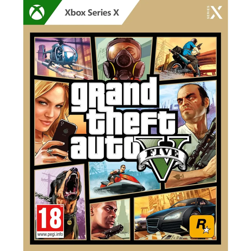 Grand Theft Auto V Xbox nukelia žaidėjus į Los Santos miestą, kupiną nusikaltimų, veiksmo, nuotykių, laisvės, pavojų ir netikėtumų.