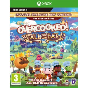 Overcooked All You Can Eat Xbox Series X suteikia chaotišką kulinarinę patirtį, kupiną virtuvės iššūkių, bendradarbiavimo, juoko, užduočių ir linksmybių.
