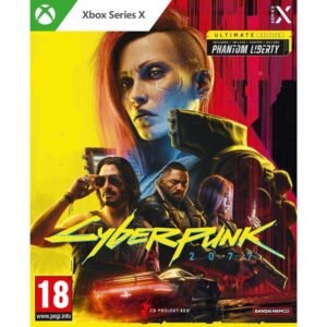 Cyberpunk 2077 Ultimate Edition Xbox Series X nukelia žaidėjus į futuristinį Night City pasaulį, kupiną nusikaltimų, siužeto ir įspūdingų nuotykių.