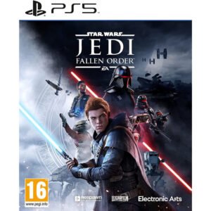 Star Wars Jedi: Fallen Order PS5 nukelia žaidėjus į „Star Wars“ visatą, kupiną kovų, iššūkių, jėgos galių, nuotykių, paslapčių, veikėjų, pavojų ir atradimų.