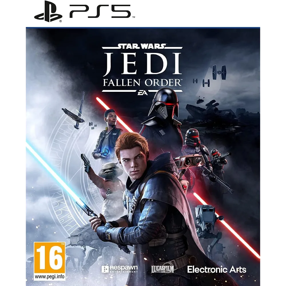 Star Wars Jedi: Fallen Order PS5 nukelia žaidėjus į „Star Wars“ visatą, kupiną kovų, iššūkių, jėgos galių, nuotykių, paslapčių, veikėjų, pavojų ir atradimų.