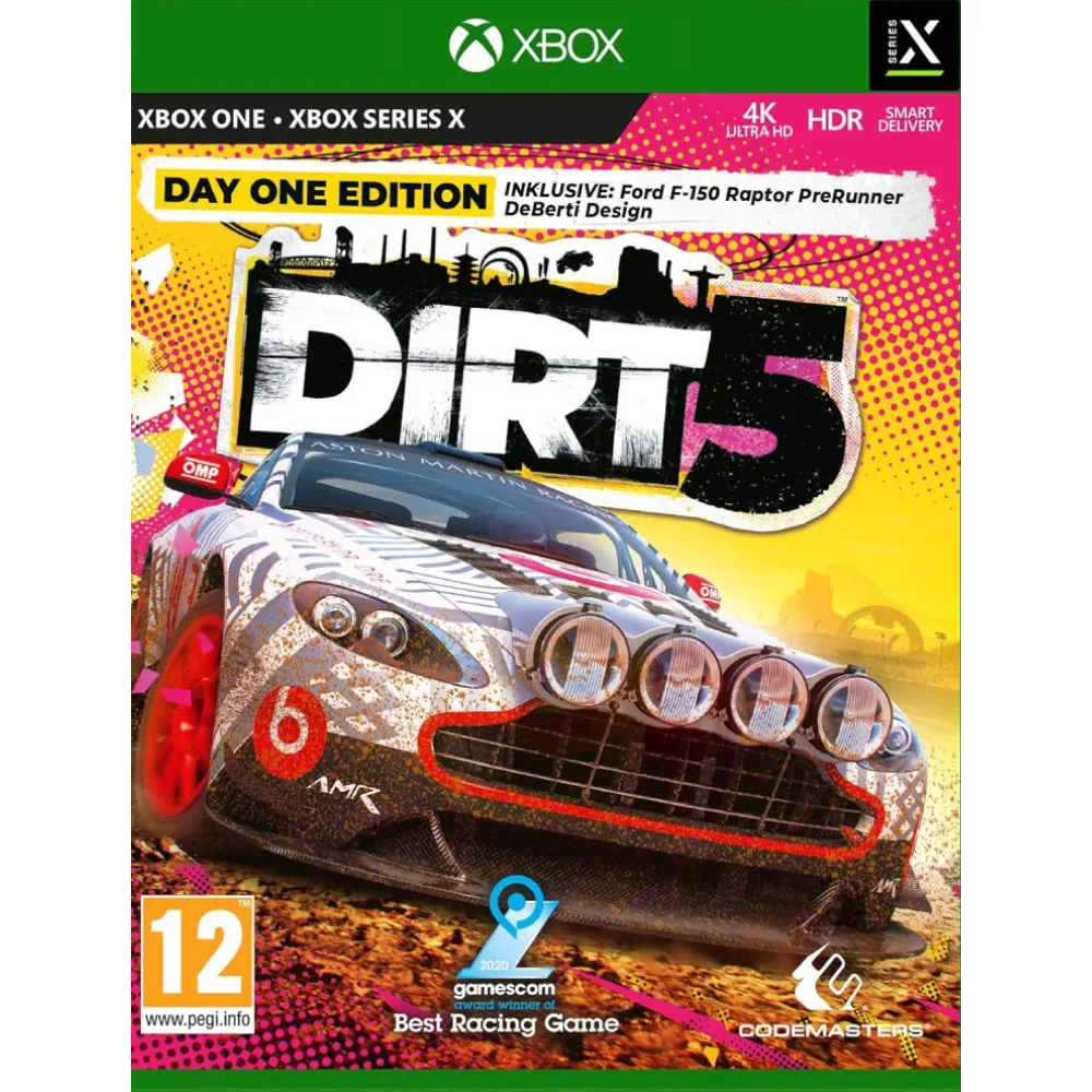 DIRT 5 Xbox One / Xbox Series X DIRT 5 Xbox One / Xbox Series X – tai žaidimas, kuriame lenktynės yra šventė: spalvinga, energinga, chaotiška ir kupina smagių iššūkių.