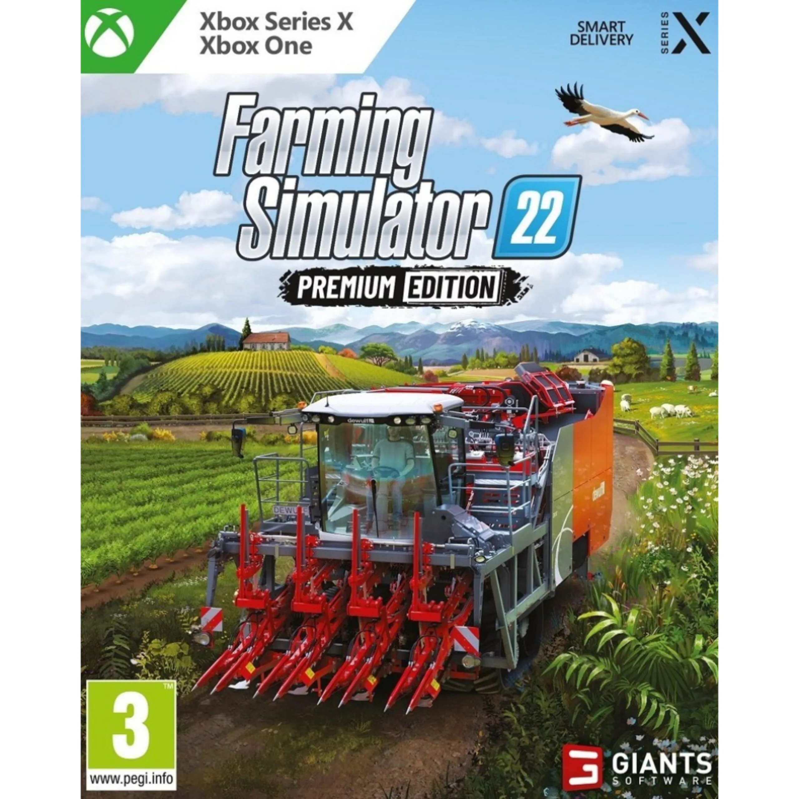 Farming Simulator 22 Premium Edition Xbox One / Xbox Series X Farming Simulator 22 Premium Edition Xbox One / Xbox Series X suteikia žaidėjams pagrindinį žaidimą ir visus papildymus viename pakete.