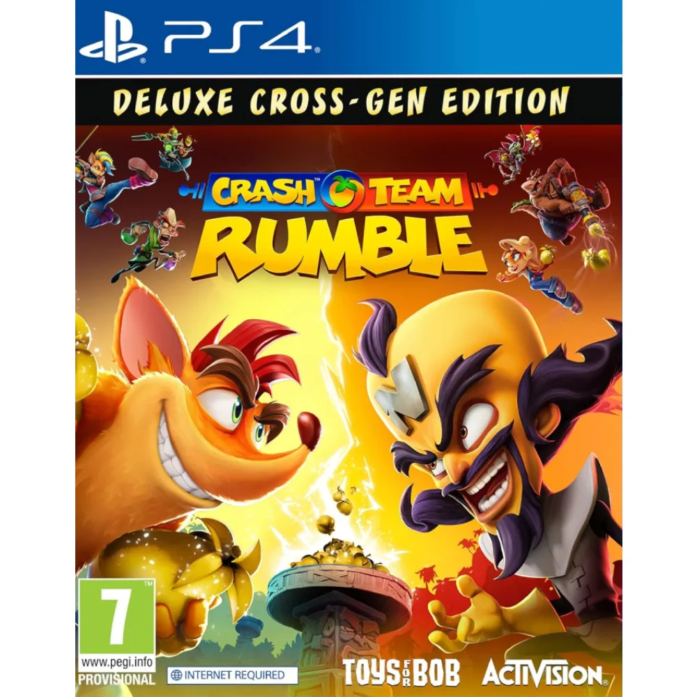 Crash Team Rumble Deluxe Edition PS4 Crash Team Rumble Deluxe Edition PS4 žaidimas siūlo chaotiškas 4 prieš 4 komandas, kovojančias dėl Wumpa vaisių kontrolės.