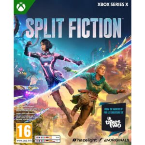Split Fiction Xbox Series X – tai intensyvus, stilingas ir intelektualus nuotykis, skirtas žaidėjams, mėgstantiems tamsų pasakojimą.