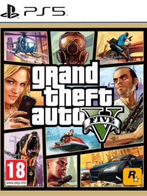 Grand Theft Auto V PS5 siūlo atvirą nusikalstamą pasaulį su trimis skirtingais pagrindiniais veikėjais, bei istorija kupina veiksmo ir humoro.