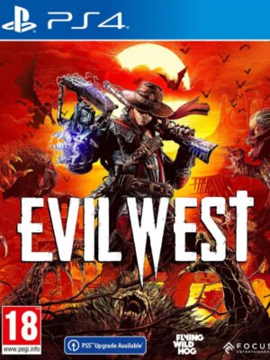 Evil West PS4 yra intensyvus veiksmo žaidimas, sujungiantis laukinių vakarų tematiką su antgamtiniu siaubu. Greitos kovos palaiko aukštą tempą.