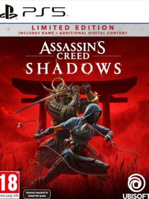 Assassin's Creed Shadows Limited Edition PS5 nukelia žaidėjus į feodalinę Japoniją su dviem skirtingais veikėjais, o atviras pasaulis kupinas pavojų.