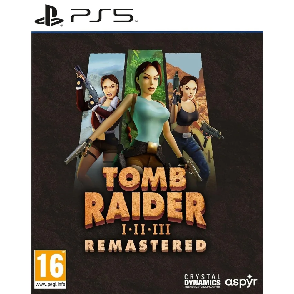 Tomb Raider I-III Remastered PS5 sugrąžina tris klasikines Laros Croft istorijas su įspūdingai atnaujintu vaizdiniu pateikimu.