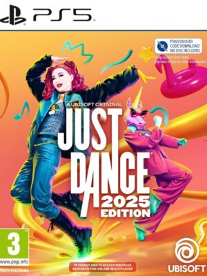 Just Dance 2025 PS5 siūlo naują dainų rinkinį ir įvairių choreografijų pasirinkimą. Žaidimas leidžia šokti vienam arba su draugais.