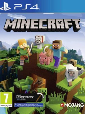 Minecraft PS4 suteikia galimybę pasinerti į neribotą kūrybos ir nuotykių pasaulį, kuriame galima statyti, tyrinėti ir išgyventi.