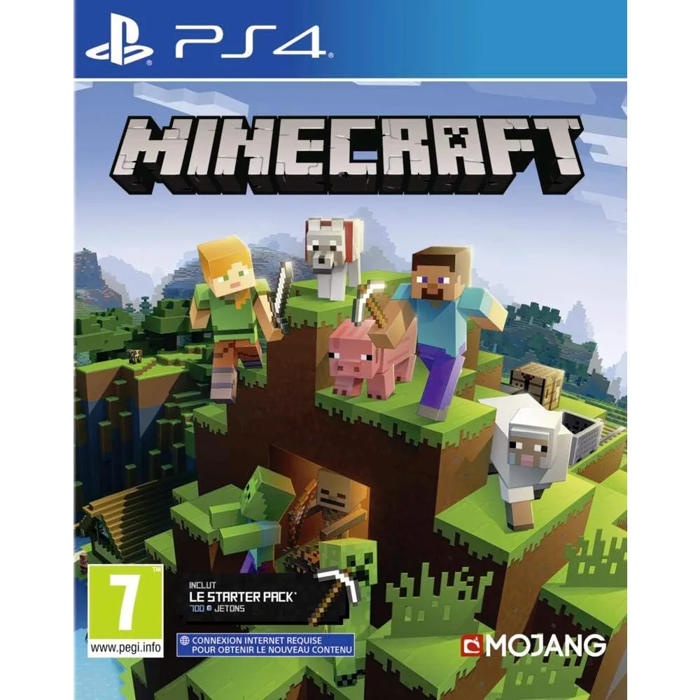 Minecraft PS4 suteikia galimybę pasinerti į neribotą kūrybos ir nuotykių pasaulį, kuriame galima statyti, tyrinėti ir išgyventi.