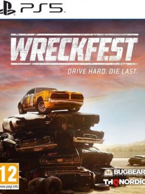 Wreckfest PS5 siūlo intensyvias lenktynes, kuriose laukia sunaikinami automobiliai, pavojingi susidūrimai ir adrenalino kupinos akimirkos.