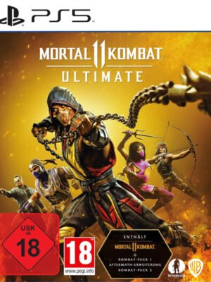 Mortal Kombat 11 Ultimate PS5 sujungia pagrindinį žaidimą, istorijos plėtinį ir visus personažus į vieną paketą. kur intensyvios dvikovos ir mechanikos.
