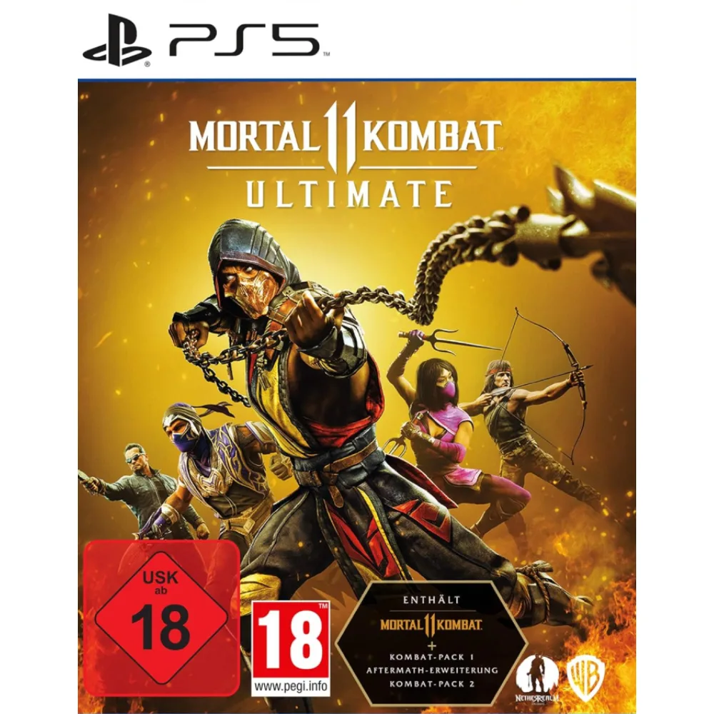 Mortal Kombat 11 Ultimate PS5 sujungia pagrindinį žaidimą, istorijos plėtinį ir visus personažus į vieną paketą. kur intensyvios dvikovos ir mechanikos.