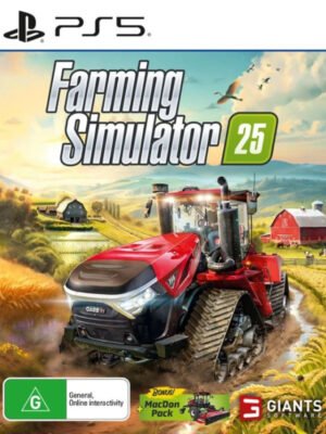 Farming Simulator 25 PS5 leidžia sukurti savo ūkį, laukus, prižiūrėti laukus, gyvulius, techniką ir nenutrūkstamą gamybos grandinę.