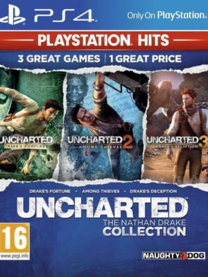 Uncharted: The Nathan Drake Collection PS4 sujungia tris legendinius Nathan Drake nuotykius viename atnaujintame leidime PlayStation konsolei.
