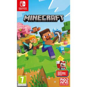 Minecraft Nintendo Switch suteikia galimybę pasinerti į neribotą kūrybos ir nuotykių pasaulį, kuriame galima statyti, tyrinėti ir išgyventi.
