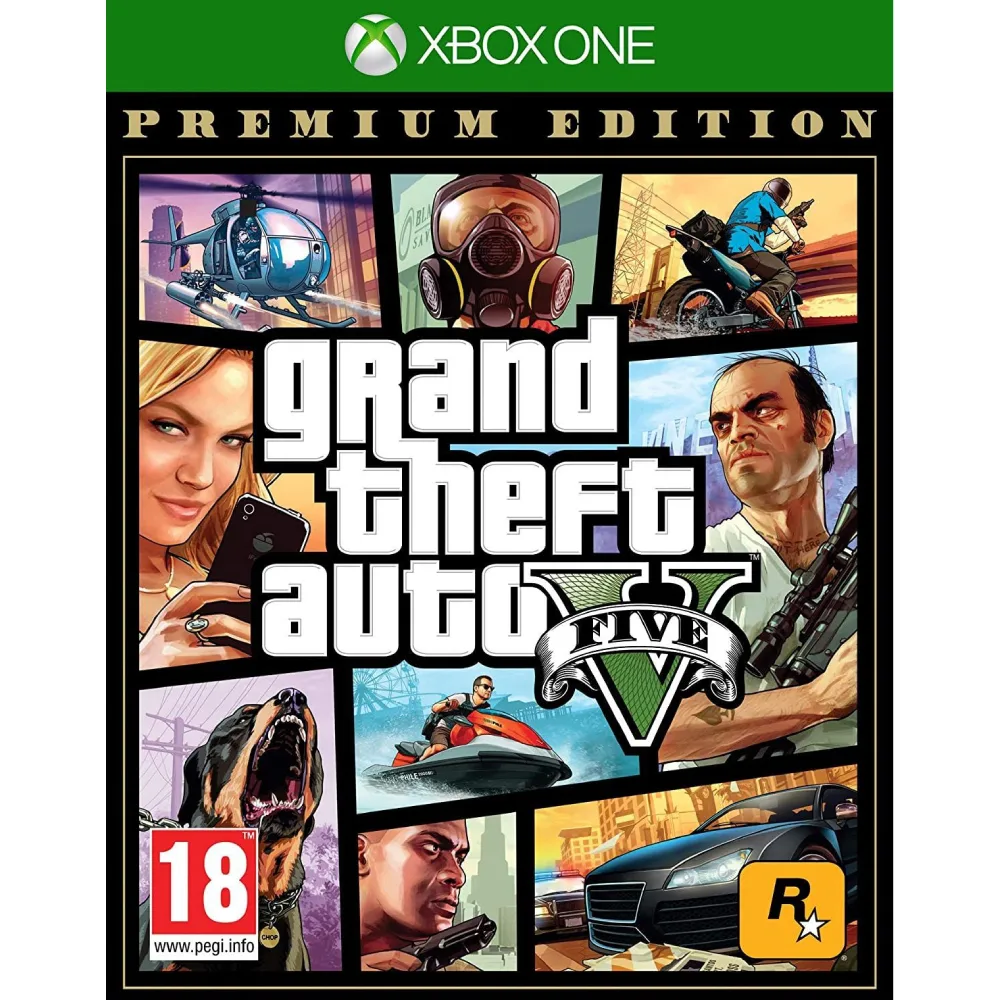 Grand Theft Auto 5 - Premium Edition Xbox One – epinis veiksmo nuotykis, nukeliantis į Los Santos miestą, kupiną nusikaltimų, intrigų ir neribotų galimybių.