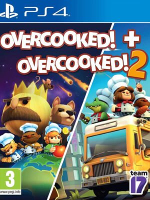 Overcooked + Overcooked 2 PS4 – pašėlęs kulinarinis nuotykis, kupinas chaoso, bendradarbiavimo ir smagių virtuvės iššūkių draugų kompanijoje.